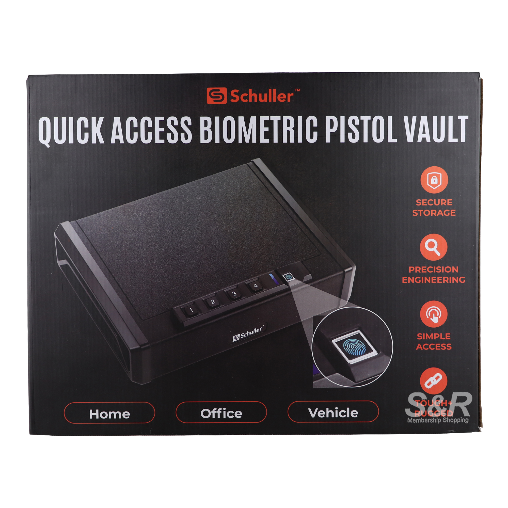 Schuller Quick Access Biometric Pistol Vault 1pc